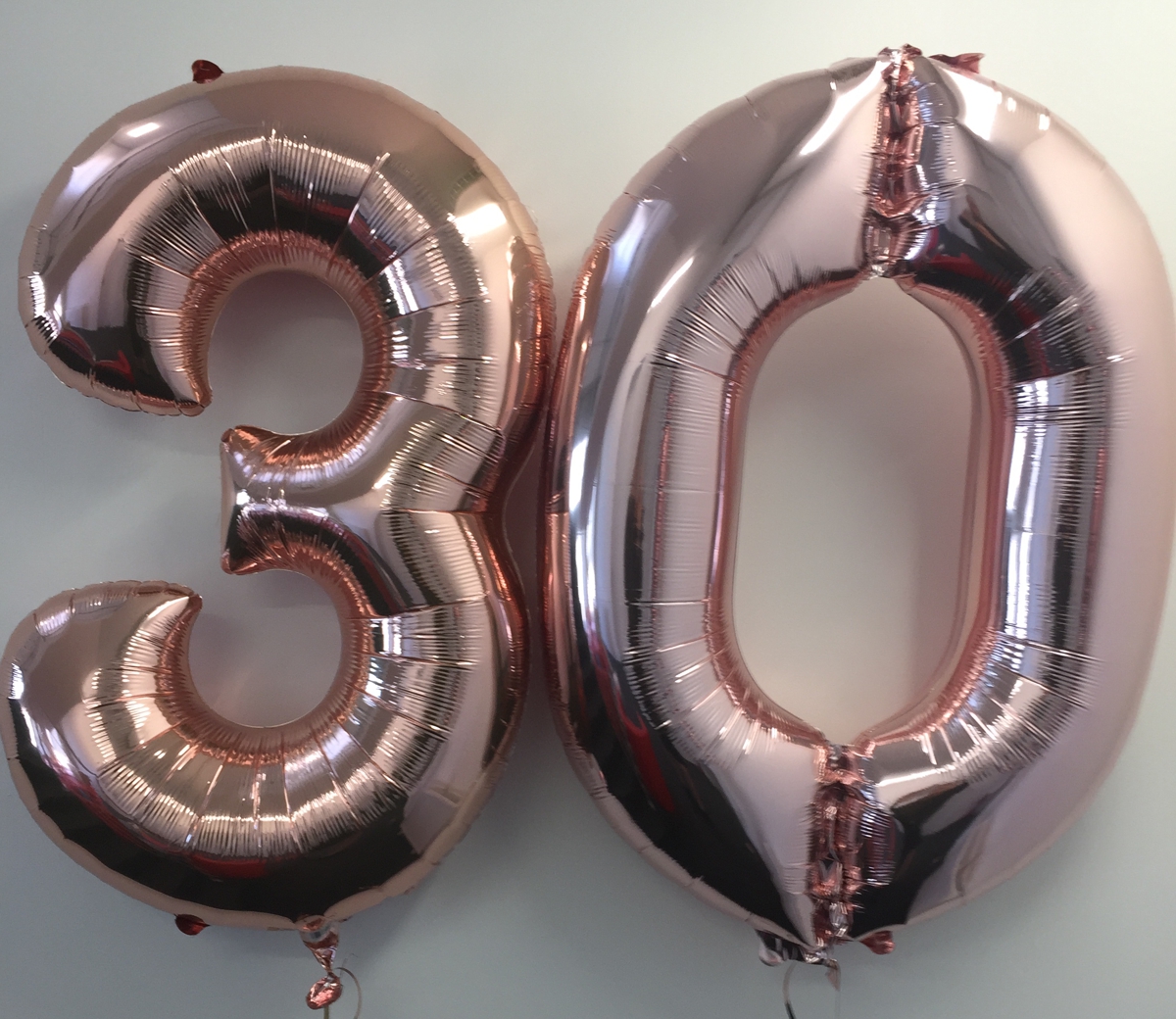 Balónek fóliový narozeniny číslo 3 růžovo-zlaté 66cm